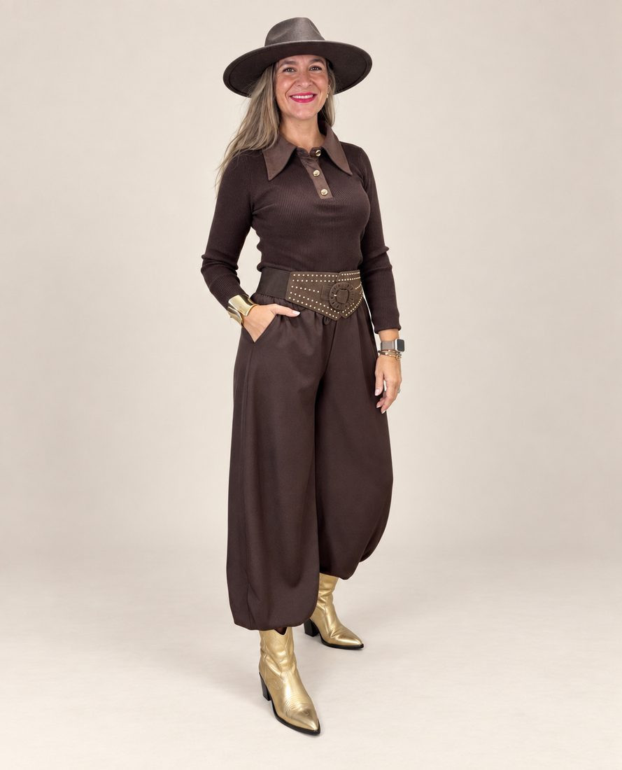 Jersey Polo Elia Marron