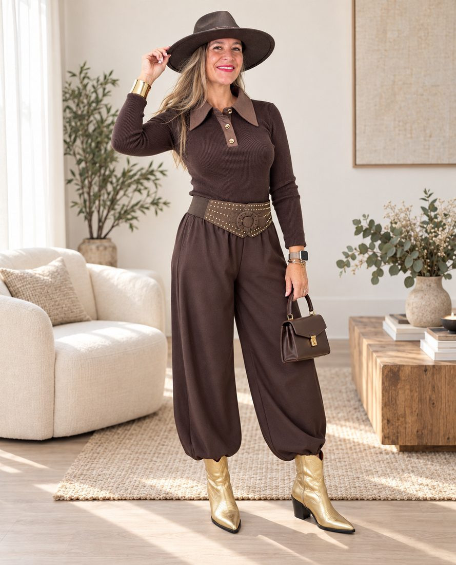 Jersey Polo Elia Marron