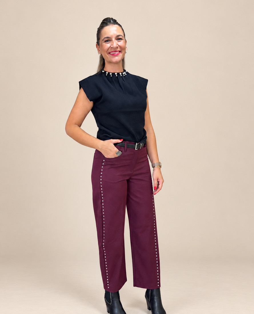 Pantalones Dalia Ciruela