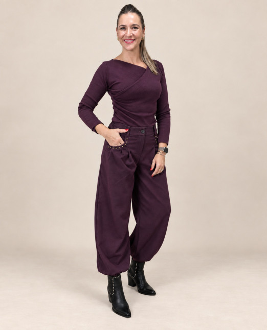 Pantalon Elora Ciruela