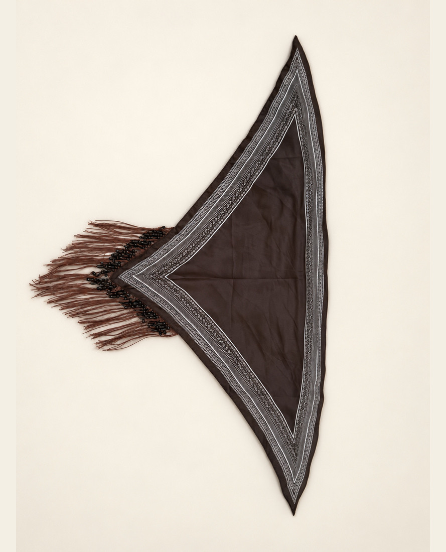Pañuelo Marron Cenefa