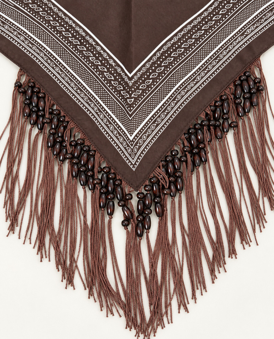 Pañuelo Marron Cenefa