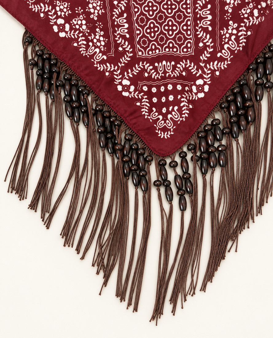 Pañuelo Burdeos Estampado