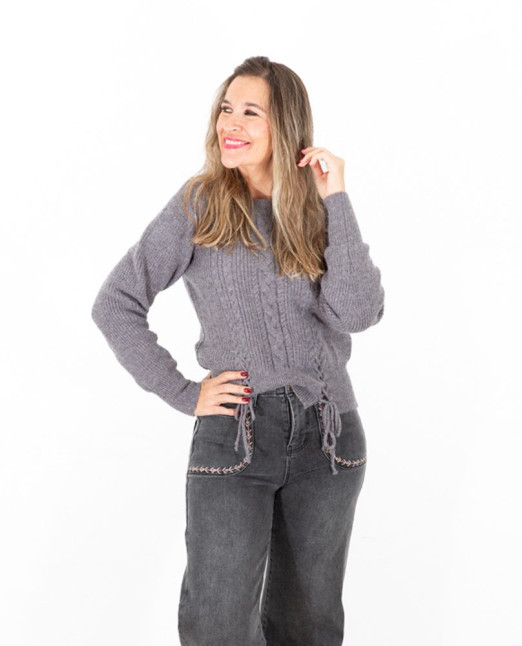Jersey Trenzas Gris