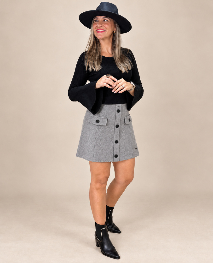 Falda Maela Gris
