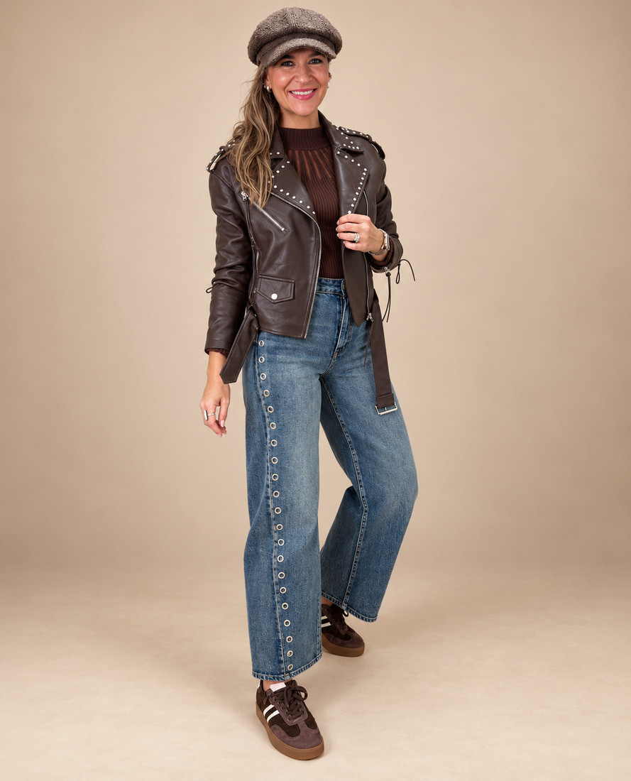 Chaqueta Biker Vega Chocolate