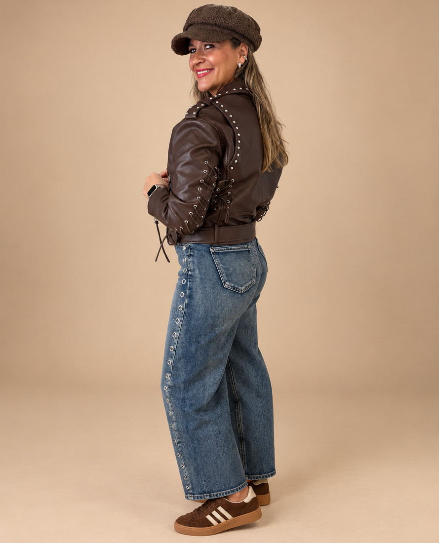 Chaqueta Biker Vega Chocolate