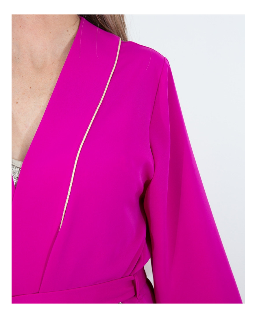Kimono Traje Top Frambuesa