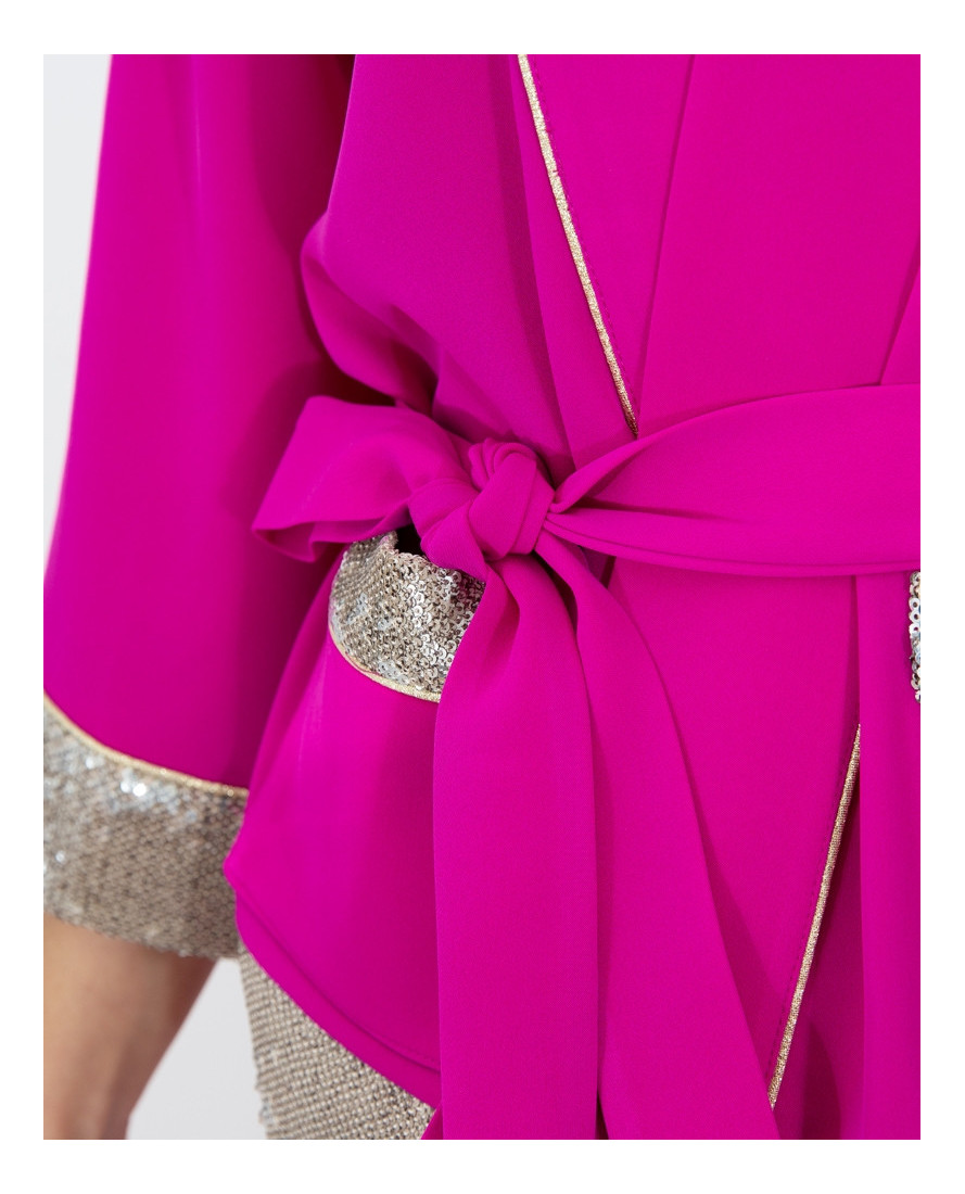 Kimono Traje Top Frambuesa
