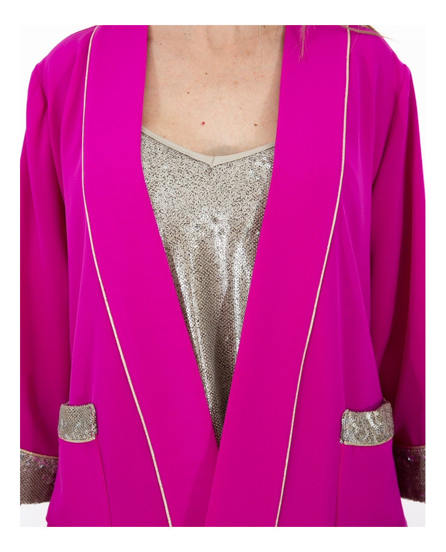 Kimono Traje Top Frambuesa