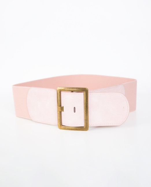 Cinturón Olga Hebilla Cuadrada Rosa
