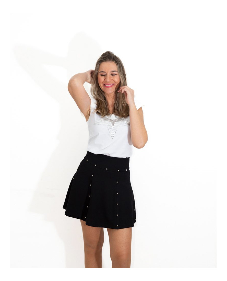 Falda Tachas Black