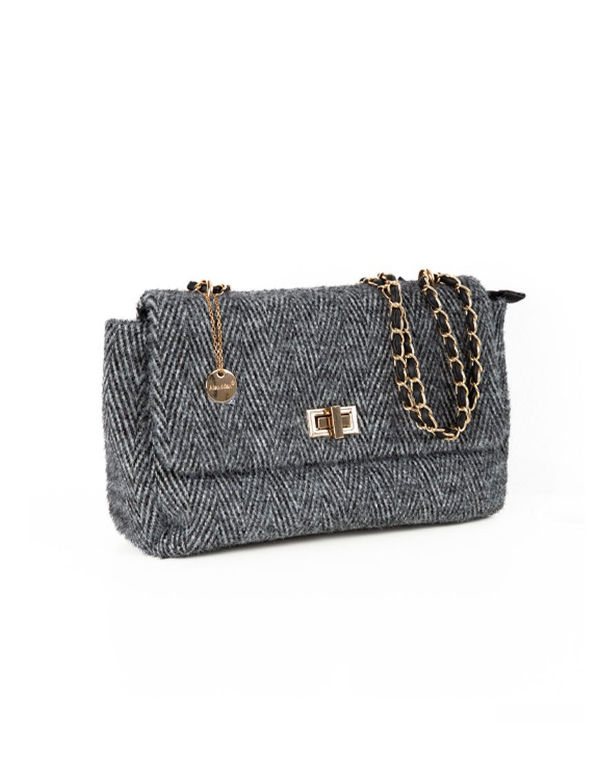 Bolso Tramado Gris