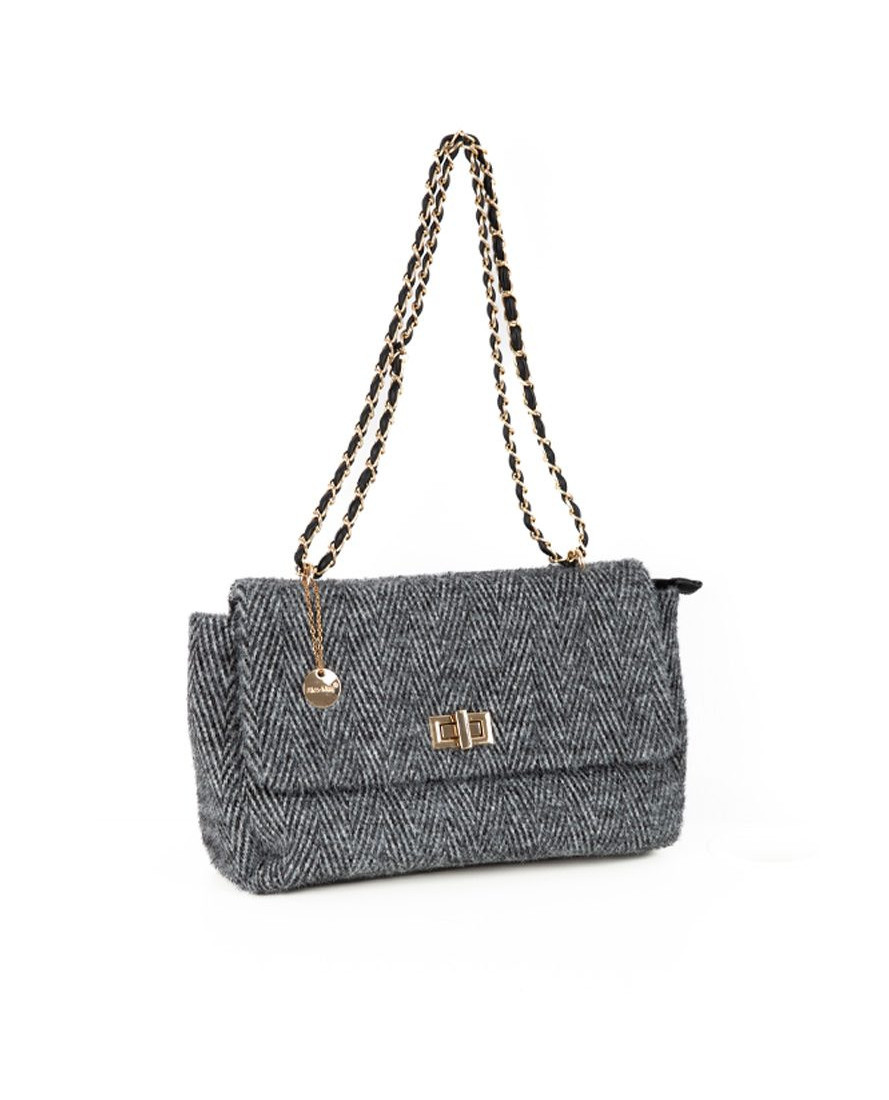 Bolso Tramado Gris