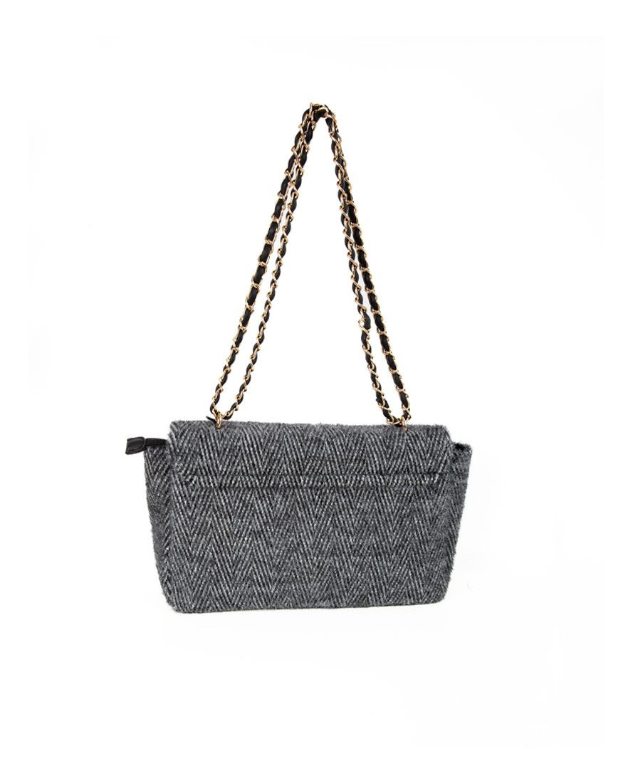 Bolso Tramado Gris