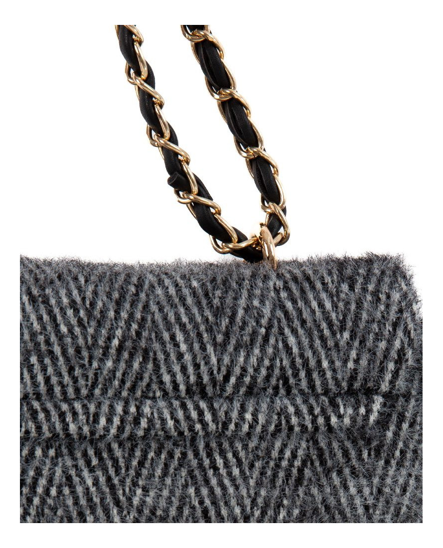 Bolso Tramado Gris