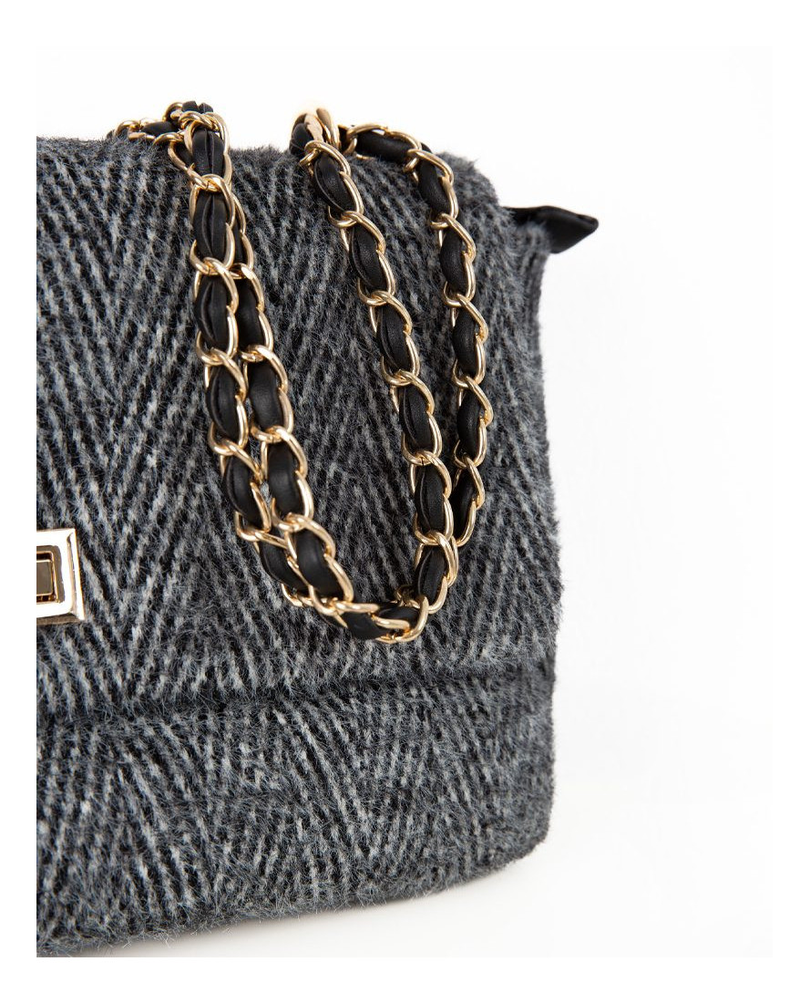 Bolso Tramado Gris