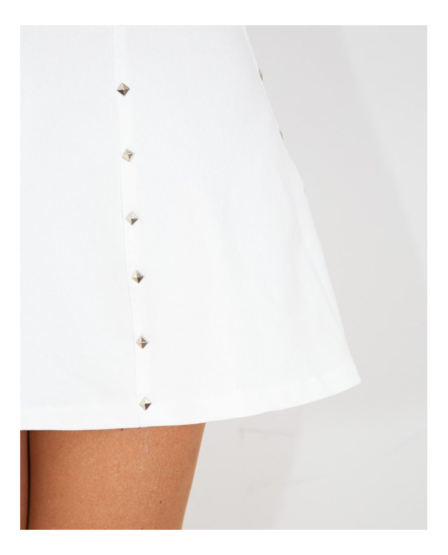 Falda Tachas White