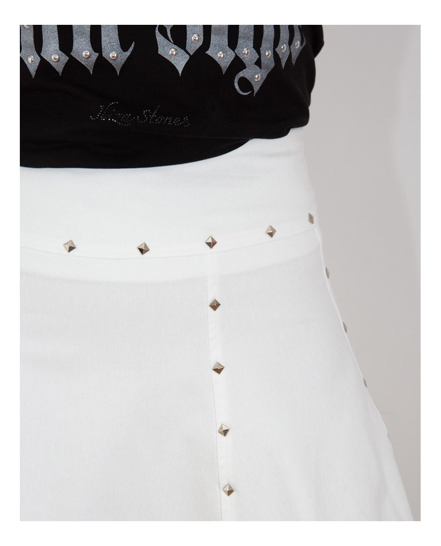 Falda Tachas White