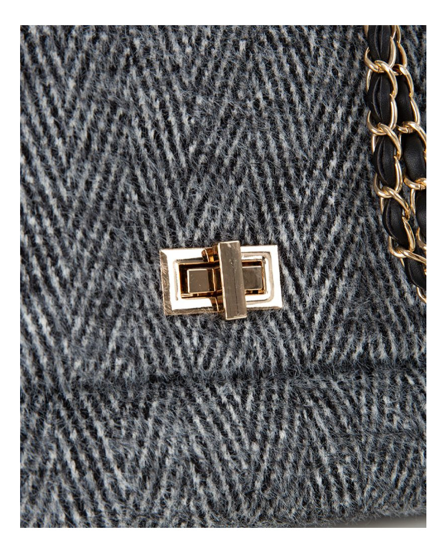 Bolso Tramado Gris